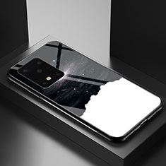 Coque Contour Silicone et Vitre Motif Fantaisie Miroir Etui Housse LS1 pour Samsung Galaxy S20 Plus 5G Noir