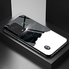 Coque Contour Silicone et Vitre Motif Fantaisie Miroir Etui Housse LS1 pour Xiaomi Black Shark 5 5G Noir