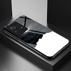 Coque Contour Silicone et Vitre Motif Fantaisie Miroir Etui Housse LS1 pour Xiaomi Mi Mix 4 5G Noir
