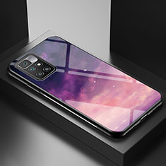 Coque Contour Silicone et Vitre Motif Fantaisie Miroir Etui Housse LS1 pour Xiaomi Redmi 10 (2022) Violet