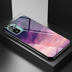 Coque Contour Silicone et Vitre Motif Fantaisie Miroir Etui Housse LS1 pour Xiaomi Redmi Note 10S 4G Violet
