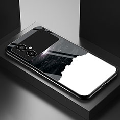 Coque Contour Silicone et Vitre Motif Fantaisie Miroir Etui Housse LS1 pour Xiaomi Redmi Note 11R 5G Noir