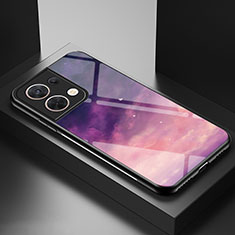 Coque Contour Silicone et Vitre Motif Fantaisie Miroir Etui Housse LS1 pour Xiaomi Redmi Note 13 5G Violet