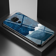 Coque Contour Silicone et Vitre Motif Fantaisie Miroir Etui Housse LS1 pour Xiaomi Redmi Note 9 Bleu