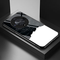 Coque Contour Silicone et Vitre Motif Fantaisie Miroir Etui Housse LS2 pour Huawei Honor X9b 5G Noir
