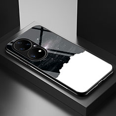 Coque Contour Silicone et Vitre Motif Fantaisie Miroir Etui Housse LS2 pour Huawei P50 Pro Noir