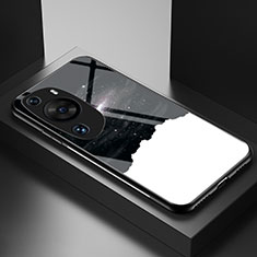 Coque Contour Silicone et Vitre Motif Fantaisie Miroir Etui Housse LS2 pour Huawei P60 Art Noir