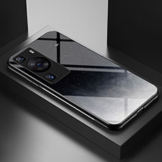 Coque Contour Silicone et Vitre Motif Fantaisie Miroir Etui Housse LS2 pour Huawei P60 Gris
