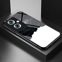Coque Contour Silicone et Vitre Motif Fantaisie Miroir Etui Housse LS2 pour Oppo A79 5G Noir