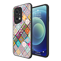 Coque Contour Silicone et Vitre Motif Fantaisie Miroir Etui Housse LS2 pour Oppo Find X5 Pro 5G Colorful