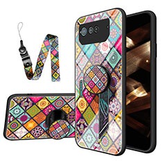 Coque Contour Silicone et Vitre Motif Fantaisie Miroir Etui Housse LS3 pour Asus ROG Phone 6 Pro Mixte
