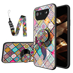 Coque Contour Silicone et Vitre Motif Fantaisie Miroir Etui Housse LS3 pour Asus ROG Phone 7 Pro Colorful