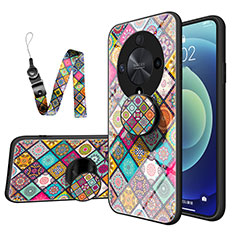 Coque Contour Silicone et Vitre Motif Fantaisie Miroir Etui Housse LS3 pour Huawei Honor Magic6 Lite 5G Colorful