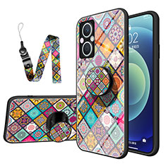 Coque Contour Silicone et Vitre Motif Fantaisie Miroir Etui Housse LS3 pour OnePlus Nord N20 5G Colorful