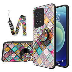 Coque Contour Silicone et Vitre Motif Fantaisie Miroir Etui Housse LS3 pour Oppo Find X5 5G Colorful