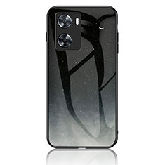 Coque Contour Silicone et Vitre Motif Fantaisie Miroir Etui Housse LS4 pour OnePlus Nord N20 SE Gris