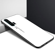 Coque Contour Silicone et Vitre Motif Fantaisie Miroir Etui Housse pour Huawei Honor 20 Pro Blanc