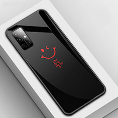 Coque Contour Silicone et Vitre Motif Fantaisie Miroir Etui Housse pour Huawei Honor 30S Noir