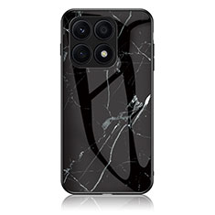 Coque Contour Silicone et Vitre Motif Fantaisie Miroir Etui Housse pour Huawei Honor X6S Noir