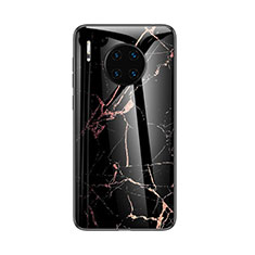 Coque Contour Silicone et Vitre Motif Fantaisie Miroir Etui Housse pour Huawei Mate 30 5G Noir