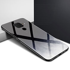 Coque Contour Silicone et Vitre Motif Fantaisie Miroir Etui Housse pour Huawei Nova 5i Pro Noir