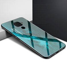 Coque Contour Silicone et Vitre Motif Fantaisie Miroir Etui Housse pour Huawei Nova 5z Vert