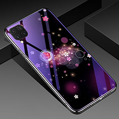 Coque Contour Silicone et Vitre Motif Fantaisie Miroir Etui Housse pour Huawei Nova 7i Violet