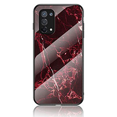 Coque Contour Silicone et Vitre Motif Fantaisie Miroir Etui Housse pour OnePlus Nord N200 5G Rouge