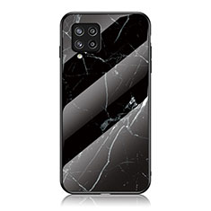 Coque Contour Silicone et Vitre Motif Fantaisie Miroir Etui Housse pour Samsung Galaxy M42 5G Noir