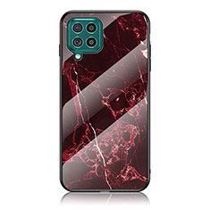 Coque Contour Silicone et Vitre Motif Fantaisie Miroir Etui Housse pour Samsung Galaxy M62 4G Rouge