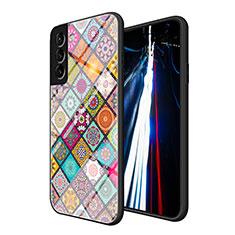 Coque Contour Silicone et Vitre Motif Fantaisie Miroir Etui Housse pour Samsung Galaxy S21 Plus 5G Mixte