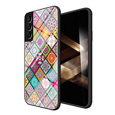 Coque Contour Silicone et Vitre Motif Fantaisie Miroir Etui Housse pour Samsung Galaxy S24 Plus 5G Mixte
