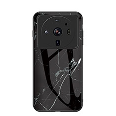 Coque Contour Silicone et Vitre Motif Fantaisie Miroir Etui Housse pour Xiaomi Mi 12S Ultra 5G Noir