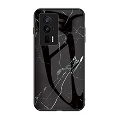 Coque Contour Silicone et Vitre Motif Fantaisie Miroir Etui Housse pour Xiaomi Poco F5 Pro 5G Noir