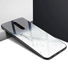 Coque Contour Silicone et Vitre Motif Fantaisie Miroir Etui Housse pour Xiaomi Poco X2 Gris