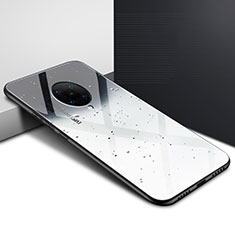 Coque Contour Silicone et Vitre Motif Fantaisie Miroir Etui Housse pour Xiaomi Redmi K30 Pro 5G Gris