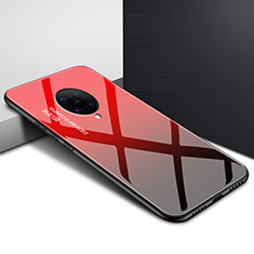 Coque Contour Silicone et Vitre Motif Fantaisie Miroir Etui Housse pour Xiaomi Redmi K30 Pro 5G Rouge