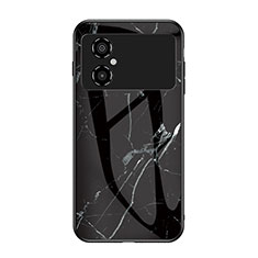 Coque Contour Silicone et Vitre Motif Fantaisie Miroir Etui Housse pour Xiaomi Redmi Note 11R 5G Noir