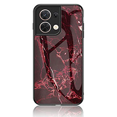 Coque Contour Silicone et Vitre Motif Fantaisie Miroir Etui Housse pour Xiaomi Redmi Note 13 5G Rouge