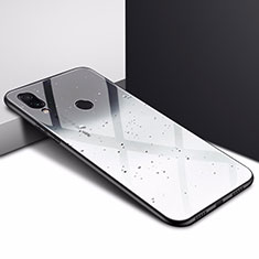 Coque Contour Silicone et Vitre Motif Fantaisie Miroir Etui Housse pour Xiaomi Redmi Note 7 Pro Noir