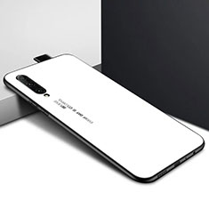 Coque Contour Silicone et Vitre Motif Fantaisie Miroir Etui Housse S01 pour Huawei Honor 9X Pro Blanc