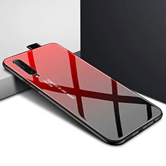 Coque Contour Silicone et Vitre Motif Fantaisie Miroir Etui Housse S01 pour Huawei Honor 9X Pro Rouge