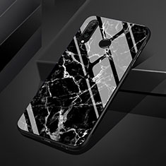 Coque Contour Silicone et Vitre Motif Fantaisie Miroir Etui Housse S01 pour Huawei Nova 4e Noir