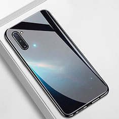 Coque Contour Silicone et Vitre Motif Fantaisie Miroir Etui Housse S01 pour Samsung Galaxy Note 10 5G Noir