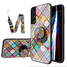 Coque Contour Silicone et Vitre Motif Fantaisie Miroir Etui Housse S01 pour Samsung Galaxy S22 Plus 5G Mixte