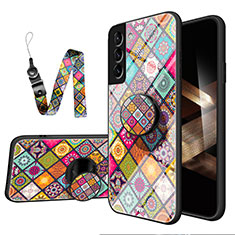 Coque Contour Silicone et Vitre Motif Fantaisie Miroir Etui Housse S01 pour Samsung Galaxy S24 Plus 5G Colorful