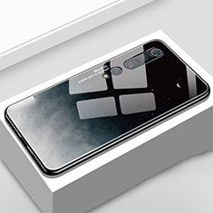 Coque Contour Silicone et Vitre Motif Fantaisie Miroir Etui Housse S01 pour Xiaomi Mi 10 Pro Gris