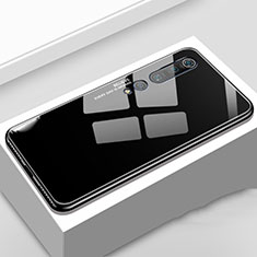 Coque Contour Silicone et Vitre Motif Fantaisie Miroir Etui Housse S01 pour Xiaomi Mi 10 Pro Noir