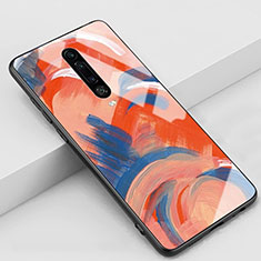 Coque Contour Silicone et Vitre Motif Fantaisie Miroir Etui Housse S01 pour Xiaomi Poco X2 Orange