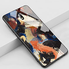 Coque Contour Silicone et Vitre Motif Fantaisie Miroir Etui Housse S01 pour Xiaomi Redmi 8A Marron